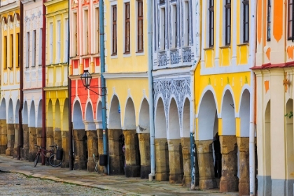 Picture of EUROPE-CZECH REPUBLIC-TELC-COLORFUL ROW OF BUILDINGS