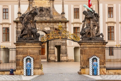 Picture of PRAGUE-CZECH REPUBLIC-THE MATTHIAS GATE AT PRAGUE CASTLE-WITH GUARDS