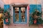 Picture of RIQUEWIHR-FRANCE VILLAGE ESTABLISHED 1400S IN ALSACE REGION WINDOW DECORATED CHRISTMAS ORNAMENTS