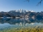 Picture of LAKE KOCHELSEE AT VILLAGE KOCHEL AM SEE DURING WINTER IN THE BAVARIAN ALPS-MT-HERZOGSTAND IN THE BA