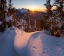 Picture of VIEW FROM MT-JOCHBERG NEAR LAKE WALCHENSEE TOWARDS MT-HERZOGSTAND DURING WINTER IN THE BAVARIAN ALP