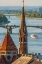 Picture of VIEW FROM CASTLE HILL OF THE MARGARET BRIDGE CROSSING THE DANUBE RIVER-BUDA SIDE-CENTRAL BUDAPEST-C