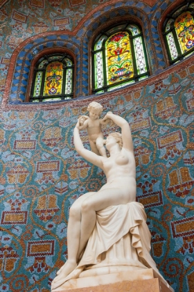 Picture of STATUE INSIDE THE GELLERT HOTEL AND BATHS-KNOWN AS THE FINEST OF BUDAPEST BATH HOUSES WITH ITS NEO-