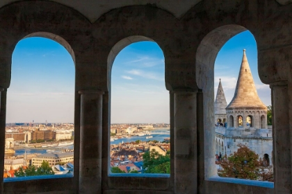 Picture of HUNGARY-BUDAPEST-VIEW FROM INSIDE FISHERMANS BASTION