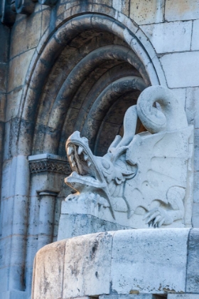 Picture of HUNGARY-BUDAPEST-DRAGON STATUE AT FISHERMANS BASTION BUILDING