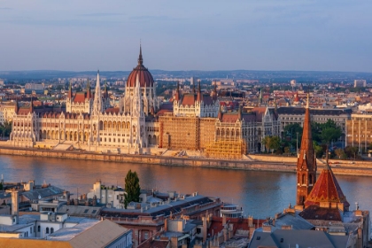 Picture of HUNGARY-BUDAPEST-VIEW OF HUNGARYS PARLIAMENT-BUILT BETWEEN 1884-1902 IS THE COUNTRYS LARGEST BUILDI