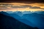 Picture of EUROPE-ITALY-FRIULI VENEZIA GIULIA-FOGGY MONTE LUSSARI MOUNTAIN AT SUNSET