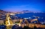Picture of EUROPE-ITALY-NAPLES-OVERVIEW OF CITY WITH MT-VESUVIUS AT SUNSET