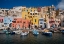 Picture of EUROPE-ITALY-PROCIDA-CITY HOUSES AND BOATS IN MARINA CORRICELLA