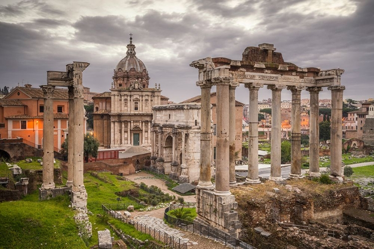 Picture of EUROPE-ITALY-ROME-RUINS OF ROMAN TEMPLE OF SATURN
