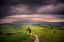 Picture of EUROPE-ITALY-TUSCANY-VAL DORCIA-ROAD THROUGH FARMING LANDSCAPE