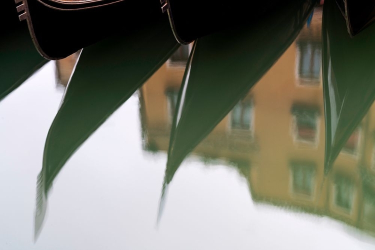 Picture of EUROPE-ITALY-VENICE-REFLECTIONS OF GONDOLAS IN CANAL