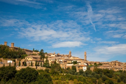 Picture of ITALY-TUSCANY-MONTALCINO THE HILL TOWN OF MONTALCINO AS SEEN FROM BELOW