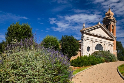 Picture of ITALY-TUSCANY-MONTALCINO THE MADONNA DEL SOCCORSO CHURCH IN THE TOWN OF MONTICIANO