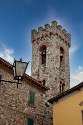 Picture of ITALY-RADDA IN CHIANTI BELL TOWER OF SAINT NICCOLO CHURCH IN RADDA IN CHIANTI