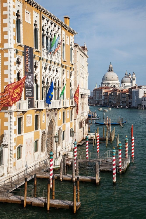 Picture of ITALY-VENICE BUILDINGS ALONG THE GRAND CANAL WITH SANTA MARIA DELLA SALUTE BEYOND