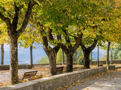 Picture of ITALY-TUSCANY-RADICOFANI PARK SETTING IN THE TOWN OF RADICOFANI OVERLOOKING THE VALLEY BELOW