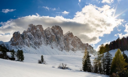 Picture of GEISLER MOUNTAIN RANGE IN THE DOLOMITES OF THE VILLNOSS VALLEY IN SOUTH TYROL-ALTO ADIGE AFTER AN A