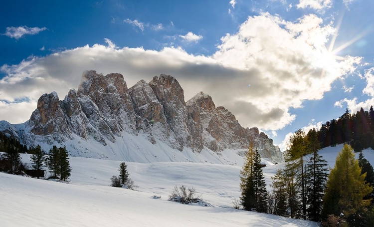 Picture of GEISLER MOUNTAIN RANGE IN THE DOLOMITES OF THE VILLNOSS VALLEY IN SOUTH TYROL-ALTO ADIGE AFTER AN A