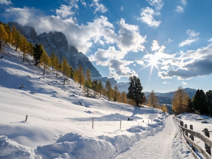 Picture of GEISLER MOUNTAIN RANGE IN THE DOLOMITES OF THE VILLNOSS VALLEY IN SOUTH TYROL-ALTO ADIGE AFTER AN A