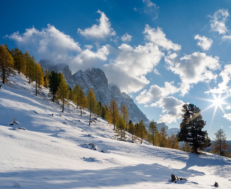 Picture of GEISLER MOUNTAIN RANGE IN THE DOLOMITES OF THE VILLNOSS VALLEY IN SOUTH TYROL-ALTO ADIGE AFTER AN A