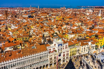 Picture of SAINT MARKS SQUARE ORANGE ROOFS AND NEIGHBORHOODS-HOUSES AND CHURCHES IN VENICE-ITALY