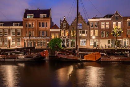 Picture of EUROPE-THE NETHERLANDS-DELFSHAVEN-SUNSET SCENE ALONG CANAL