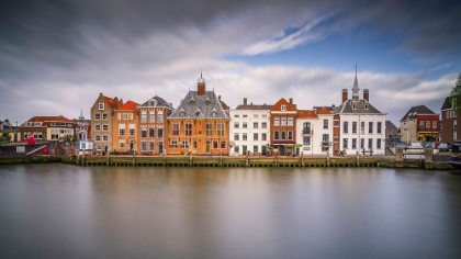 Picture of EUROPE-THE NETHERLANDS-MAASSLUIS-ROW OF BUILDINGS ON OCEAN PIER