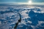 Picture of NORWAY ICESCAPE AT 84 DEGREES NORTH-CRACK IN ICE WITH SUNBURST