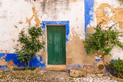 Picture of EUROPE-PORTUGAL-OBIDOS-WEATHERED HOUSE EXTERIOR