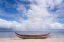 Picture of EUROPE-PORTUGAL-TORREIRA-TRADITIONAL FISHING BOAT ON BEACH
