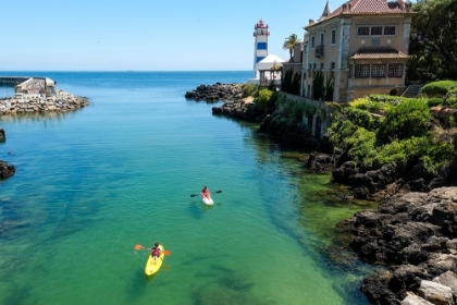 Picture of CASCAIS-PORTUGAL KAYAKING IN THE WATERWAY NEAT THE PALACE