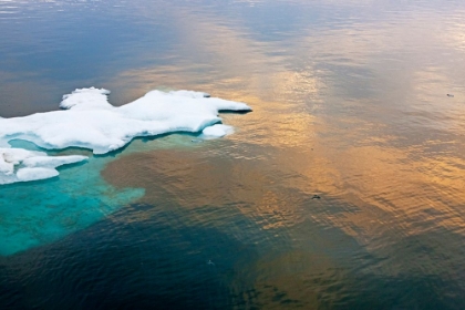 Picture of SUNSET VIEW OF FLOATING ICE ON BERING SEA-RUSSIA FAR EAST