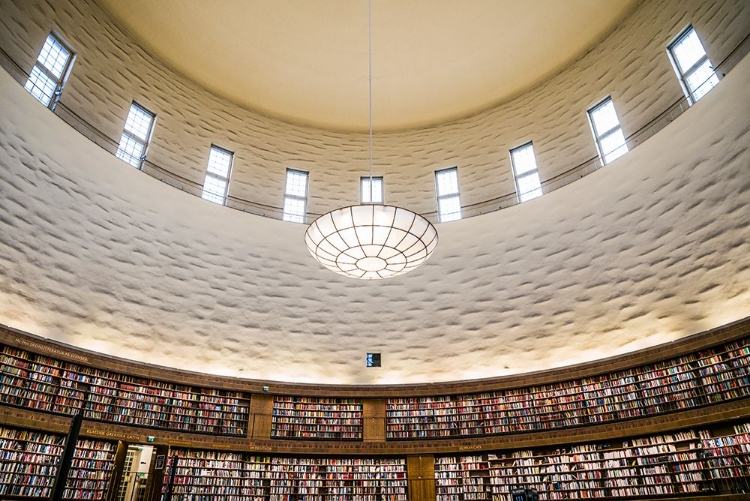 Picture of SWEDEN-STOCKHOLM-CITY LIBRARY-CIRCULAR INTERIOR BY ARCHITECT ERIK GUNNAR ASPLUND