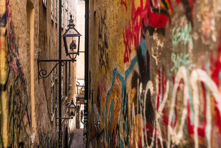 Picture of SWEDEN-STOCKHOLM-GAMLA STAN-OLD TOWN-MARTEN TROTZIGS GRAND-NARROWEST STREET IN STOCKHOLM