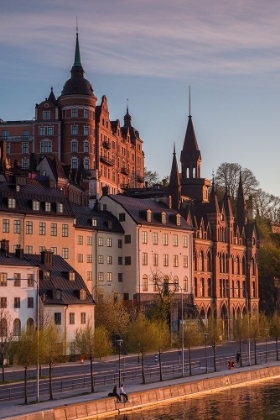 Picture of SWEDEN-STOCKHOLM-VIEW TOWARDS SODERMALM NEIGHBORHOOD-SUNSET