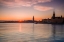 Picture of SWEDEN-STOCKHOLM-STOCKHOLM CITY HALL AND RIDDARHOLMEN CHURCH-SUNSET