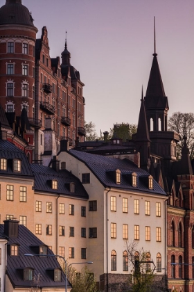 Picture of SWEDEN-STOCKHOLM-VIEW TOWARDS SODERMALM NEIGHBORHOOD-SUNSET