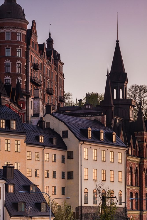 Picture of SWEDEN-STOCKHOLM-VIEW TOWARDS SODERMALM NEIGHBORHOOD-SUNSET