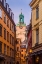 Picture of SWEDEN-STOCKHOLM-GAMLA STAN-OLD TOWN-STORKYRKAN CATHEDRAL-DUSK