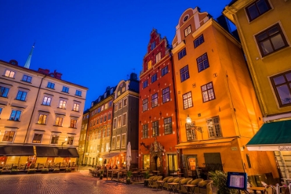 Picture of SWEDEN-STOCKHOLM-GAMLA STAN-OLD TOWN-BUILDINGS OF THE STORTORGET SQUARE-DUSK