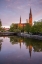 Picture of SWEDEN-CENTRAL SWEDEN-UPPSALA-DOMKYRKA CATHEDRAL-REFLECTION-DUSK