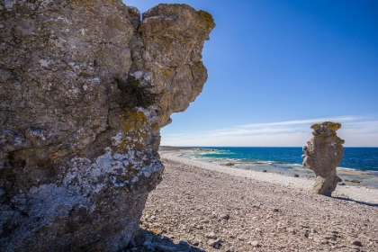 Picture of SWEDEN-FARO ISLAND-LANGHAMMARS AREA-LANGHAMMAR COASTAL LIMESTONE RAUK ROCK