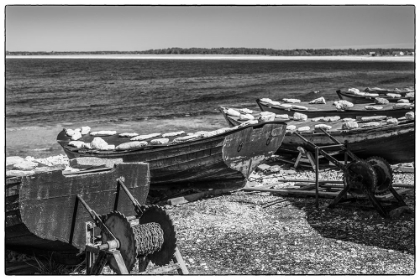 Picture of SWEDEN-FARO ISLAND-KURSVIKEN-COASTAL FARMERS FISHING BOATS