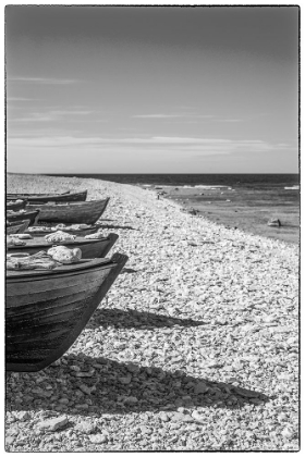 Picture of SWEDEN-FARO ISLAND-KURSVIKEN-COASTAL FARMERS FISHING BOATS