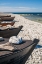 Picture of SWEDEN-FARO ISLAND-KURSVIKEN-COASTAL FARMERS FISHING BOATS