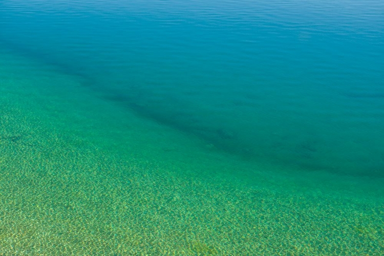 Picture of SWEDEN-GOTLAND ISLAND-LABRO-BLA LAGUNEN-BLUE LAGOON-NATURAL SWIMMING AREA IN FORMER CHALK QUARRY WI