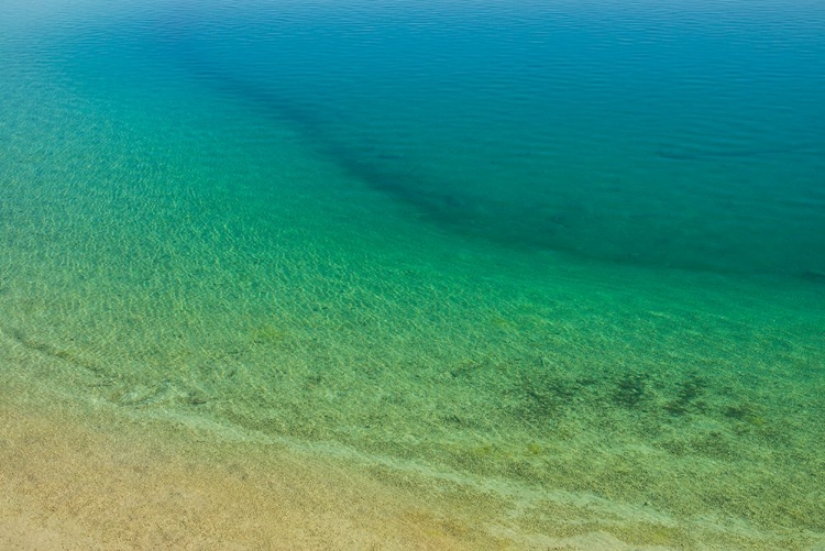 Picture of SWEDEN-GOTLAND ISLAND-LABRO-BLA LAGUNEN-BLUE LAGOON-NATURAL SWIMMING AREA IN FORMER CHALK QUARRY WI