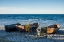 Picture of SWEDEN-FARO ISLAND-KURSVIKEN-COASTAL FARMERS FISHING BOATS-SUNSET