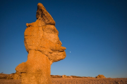 Picture of SWEDEN-FARO ISLAND-LANGHAMMARS AREA-LANGHAMMAR COASTAL LIMESTONE RAUK ROCK-SUNSET